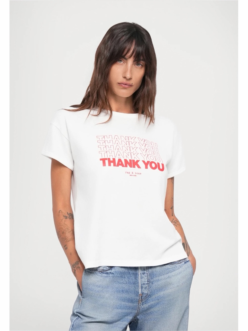 New w/ Tags Rag & Bone Thank You Graphic Shirt sizes XS, Small and Medium